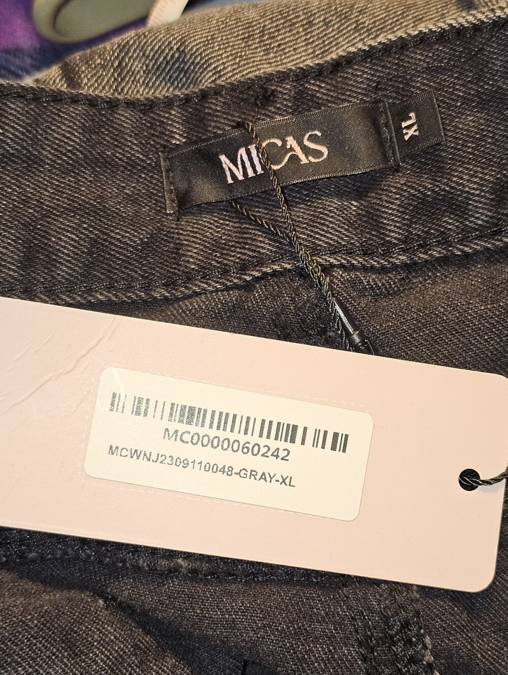 Ombre Multi Pocket Wide Leg Cargo Jeans By Micas Size XL - Picture 14 of 15